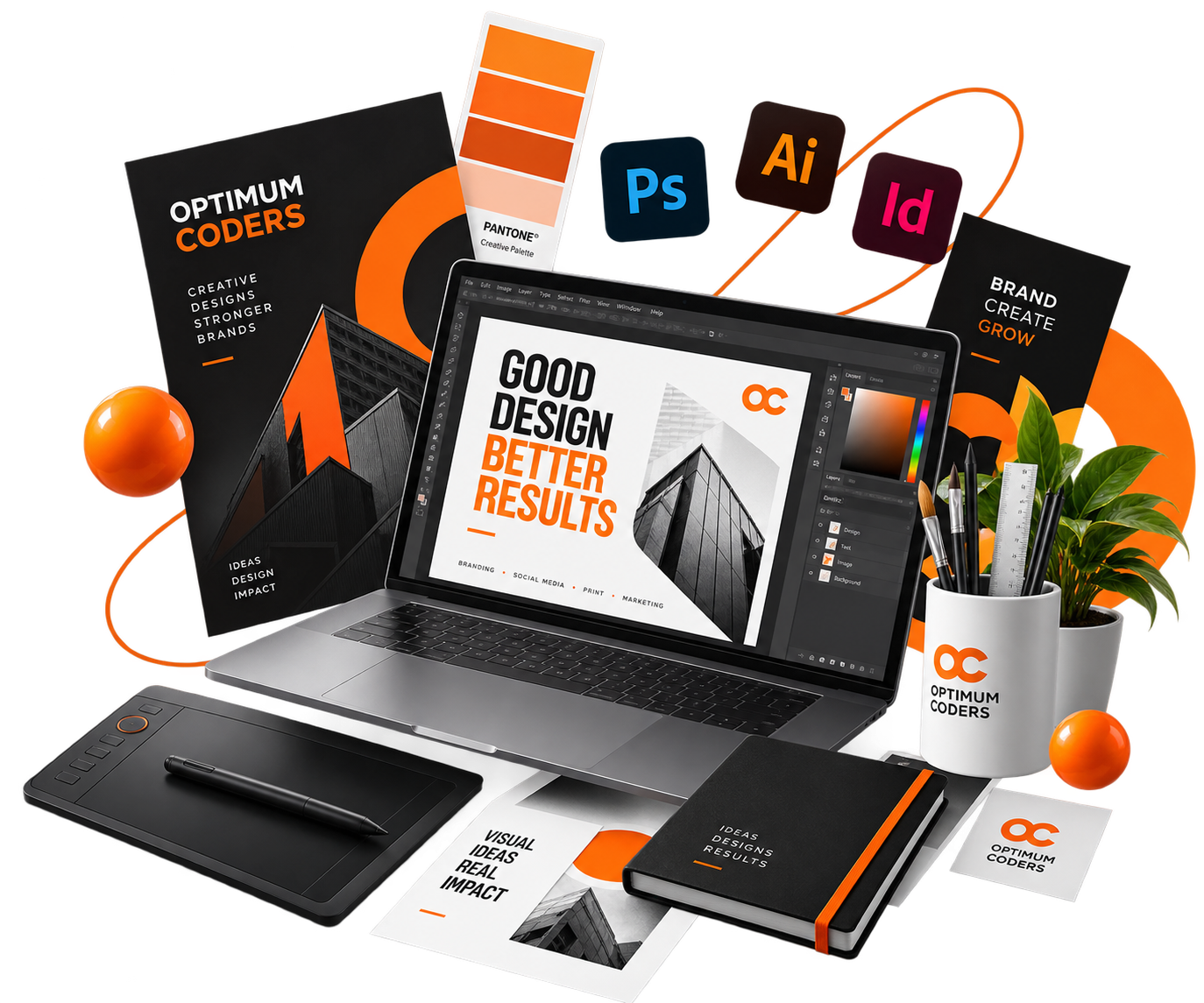 Graphic Designing Services by Optimum Coders