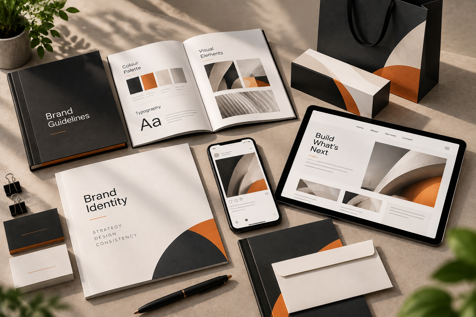 Brand Identity Design and Brand Applications by Optimum Coders